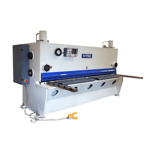 เครื่องตัดแผ่นเหล็กไฮดรอลิค YSD คุณภาพสูงจากจีน ตัดเหล็กได้ตรงและรวดเร็ว YSD hydraulic sheet metal shearing machine, heavy-duty structure, suitable for cutting thick and thin metal
